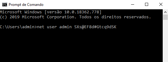 Troca de senha VPS