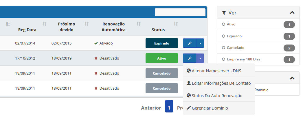 Como configuro meu domínio para usar no VPS / Dedicado